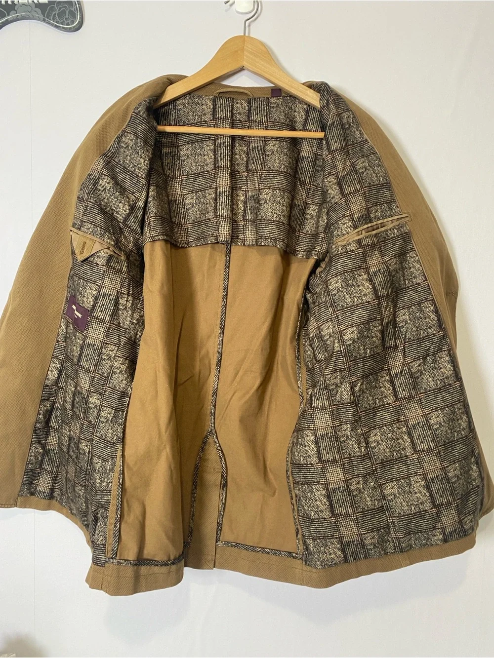 Johnston & Murphy Men's Blazer Coat XL Brown/Tan Elbow Patch Cotton Business